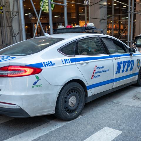 A NYPD patrol car is parked in New York City, New York, October 20, 2024. (Getty Images)