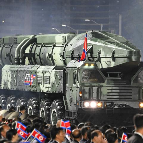 A military parade marks the anniversary of the Workers’ Party of Korea in Pyongyang, North Korea, on October 10, 2025. (Getty Images)