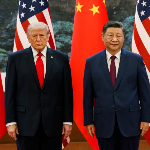 US President Donald Trump meets with Chinese President Xi Jinping in Beijing, China, on May 14, 2026. (Getty Images)