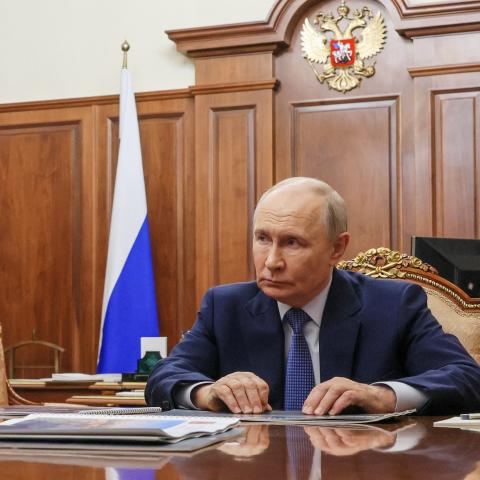 Russian President Vladimir Putin at a meeting in Moscow on September 8, 2026. (Getty Images)