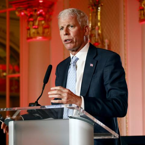 US Energy Secretary Chris Wright speaks onstage during the Second Annual AI Honors hosted by the Washington AI Network at the Waldorf Astoria on June 3, 2026, in Washington, DC. (Getty Images)
