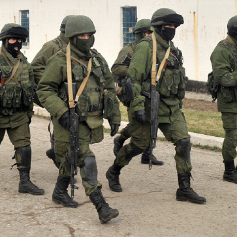 Russian Military Personnel Near Simferopol, Ukraine, March 2, 2014 (Genya Savilov/AFP/Getty Images)