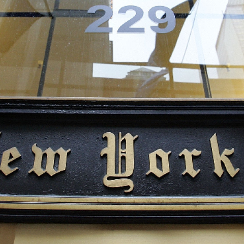 The New York Times building is seen on November 29, 2006 in New York City. (Stephen Chernin/Getty Images)