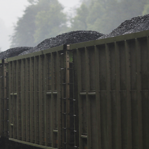 A CSX Transportation coal train parked on June 3, 2014 in Printer, Kentucky. (Luke Sharrett/Getty Images)