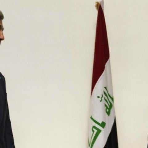 Iraqi Prime Minister Nuri al-Maliki (R) and US Secretary of State John Kerry meet at the Prime Minister's Office in Baghdad on June 23, 2014. (BRENDAN SMIALOWSKI/AFP/Getty Images)