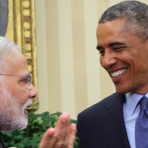 U.S. President Barack Obama (R) meets with Indian Prime Minister Narendra Modi (L) in the Oval Office of the White House September 30, 2014 in Washington, DC. (Alex Wong/Getty Images)