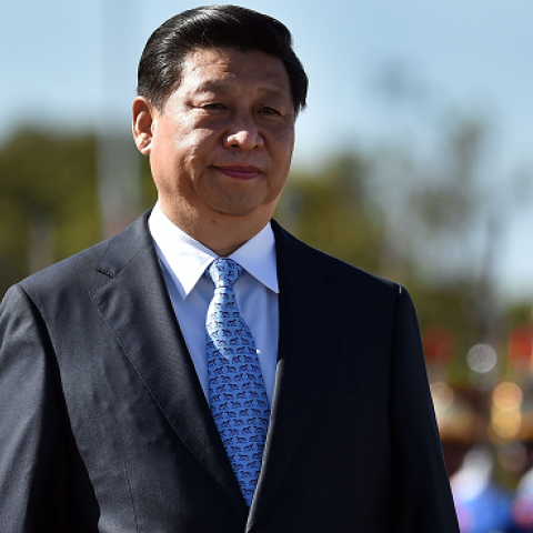 China's President Xi Jinping reviews the guard of honour upon his arrival at Planalto Palace on July 17, 2014 in Brasilia. (NELSON ALMEIDA/AFP/Getty Images)