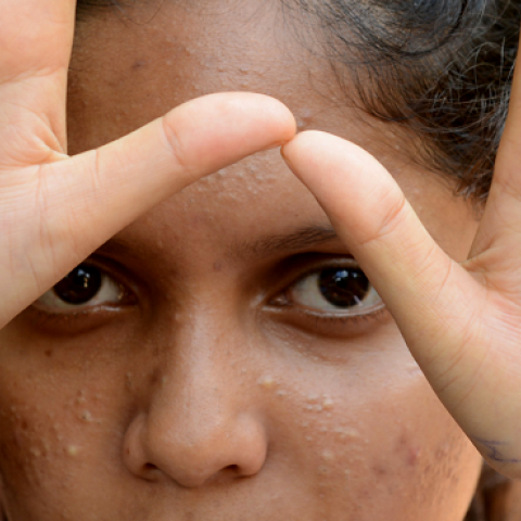 Indian students of Saint Joseph Degree college participate in an anti-rape protest in Hyderabad on September 13, 2013. (NOAH SEELAM/AFP/Getty Images)