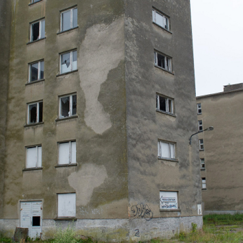 The building complex Block IV of the 'colossus of Ruegen'- complex in Prora on the Baltic Sea island of Ruegen, north-eastern Germany, July 21, 2011. (STEFAN SAUER/AFP/GettyImages)