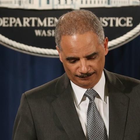U.S. Attorney General Eric Holder speaks at the Justice Department in Washington, DC, December 3, 2014. (Mark Wilson/Getty Images)