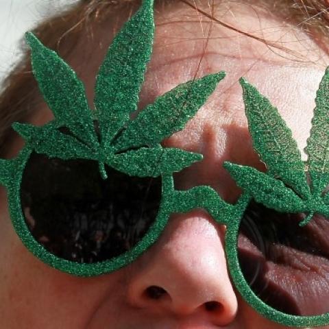  A marijuana advocate who goes by the name 'The Holy Hemptress' demonstrates on October 25, 2011 in San Francisco, California. (Justin Sullivan/Getty Images)