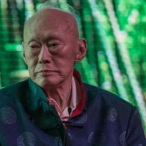Former Singapore Prime Minister, Lee Kuan Yew addresses the Standard Chartered Singapore Forum on March 20, 2013 in Singapore. (Chris McGrath/Getty Images)