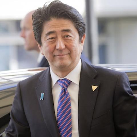 Prime Minister of Japan Shinzo Abe arrives at the 2014 Nuclear Security Summit on March 24, 2014 in The Hague, Netherlands. (Evert-Jan Daniels - Pool/Getty Images)