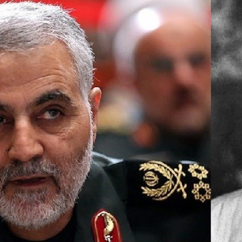 Qassem Suleimani and Anis Naccache (IRNI & Getty)