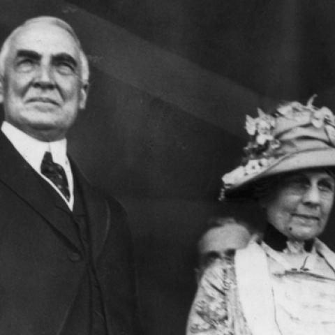 President Warren G Harding and his wife, First Lady Florence Harding, Washington DC, 1921. (Hulton Archive/Getty Images)