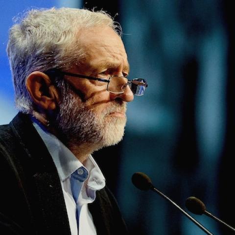Labour party leader Jeremy Corbyn addresses the TUC Conference at The Brighton Centre on September 15, 2015 in Brighton, England. (Mary Turner/Getty Images)