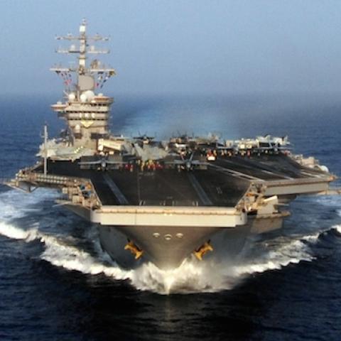 Nimitz-class aircraft carrier USS Dwight D. Eisenhower (CVN 69). (U.S. Navy photo by Mass Communication Specialist 2nd Class Julia A. Casper/Released)