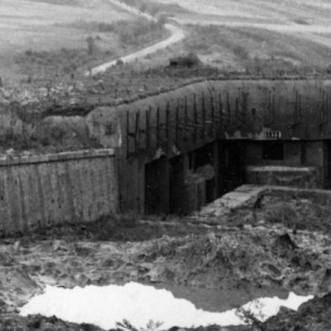 Destroyed bunker at the Maginot Line, 1940. (Paul Mai/ullstein bild via Getty Images)