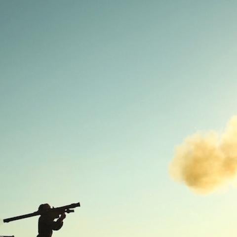 A soldier fires a portable air defense rocket during the International military games 'Masters of Antiaircraft Battle - 2015' outside the Russian southern town of Yeisk on August 6, 2015. (SERGEI VENYAVSKY/AFP/Getty Images)