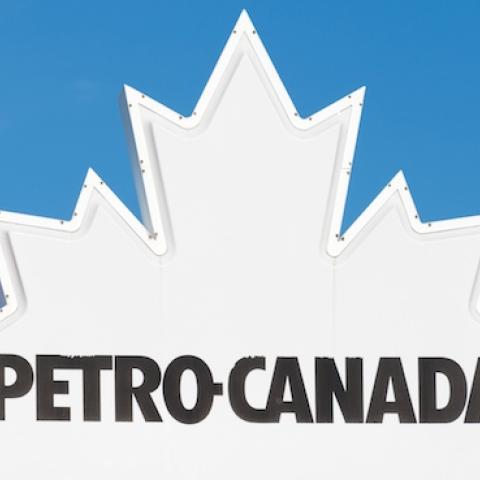 Petro Canada sign in a garage, March 19, 2015. (Roberto Machado Noa/LightRocket via Getty Images)