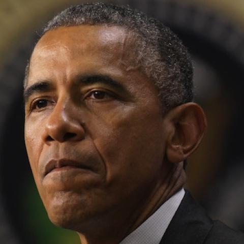 U.S. President Barack Obama at the South Court Auditorium of Eisenhower Executive Office Building in Washington, DC, May 11, 2015. (Alex Wong/Getty Images)