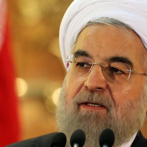Iranian President Hassan Rouhani speaks during a press conference on January 17, 2016 in the capital Tehran. (ATTA KENARE/AFP/Getty Images)