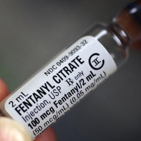 Fentanyl Citrate, a CLASS II Controlled Substance as classified by the Drug Enforcement Agency in the secure area of a local hospital, July 10, 2009. (Joe Amon/The Denver Post via Getty Images)