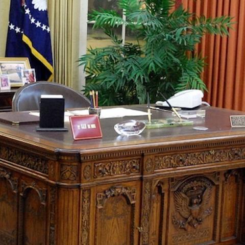 Replica of the Oval Office, Ronald Reagan Presidential Library. (Dhrupad Bezboruah/Flickr)