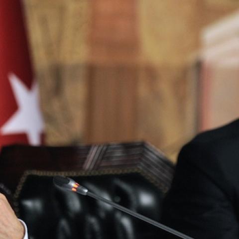Then-Turkish Prime Minister Recep Tayyip Erdogan (R) and Russia's president Vladimir Putin give a press conference in Istanbul on December 3, 2012. (BULENT KILIC/AFP/Getty Images)