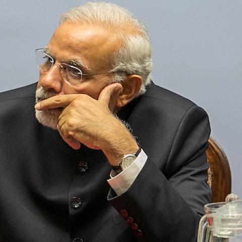Prime Minister of India Narendra Modi listens to speeches during the inaugural session of the 18th SAARC Summit on November 26, 2014 in Kathmandu, Nepal. (Narendra Shrestha - Pool/Getty Images)