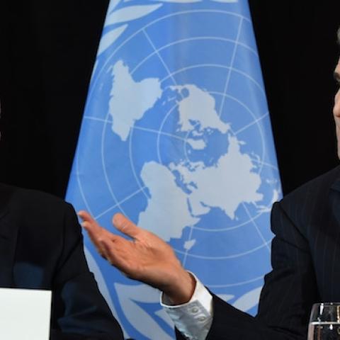 US Secretary of States John Kerry (R) beside of Russian Foreign Minister Sergei Lavrov (L) after the International Syria Support Group (ISSG) meeting in Munich on February 12, 2016. (CHRISTOF STACHE/AFP/Getty Images)