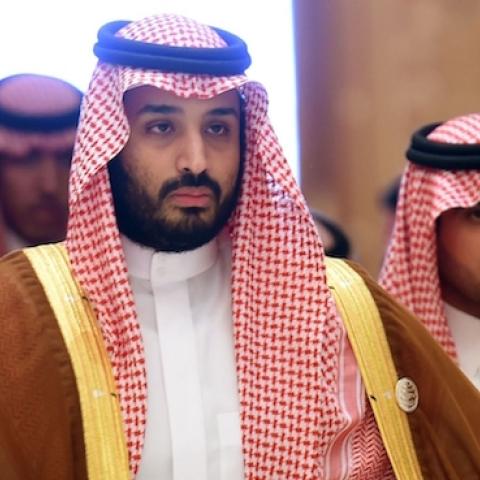 Saudi Defence Minister Mohammed bin Salman (2nd L), who is the desert kingdom's deputy crown prince, at the 4th Summit of Arab States and South American countries in Riyadh, on November 11, 2015. (FAYEZ NURELDINE/AFP/Getty Images)