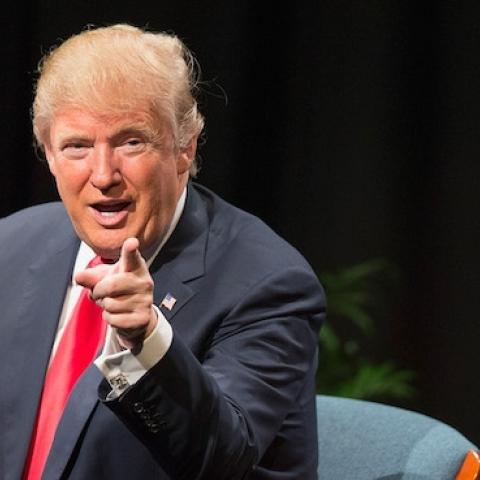 Republican presidential candidate Donald Trump at Des Moines Area Community College Newton Campus on November 19, 2015 in Newton, Iowa. (Scott Olson/Getty Images)