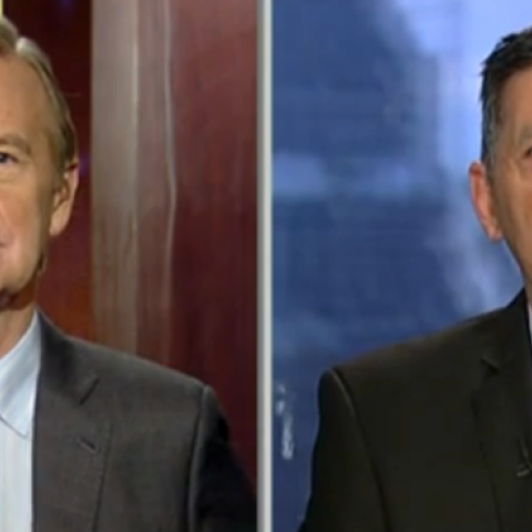 Fox and Friends host Steve Doocy (L) interviews Director of the Office of National Drug Control Policy Michael Botticelli on March 10, 2016. (Fox and Friends/Screenshot)