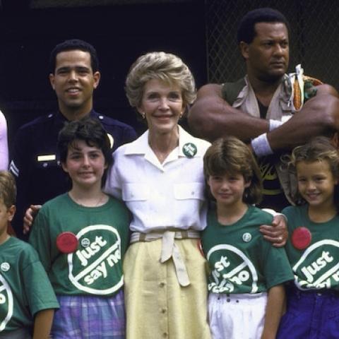 First Lady Nancy Reagan at 'Just Say No' rally against drugs. (Cynthia Johnson/The LIFE Images Collection/Getty Images)