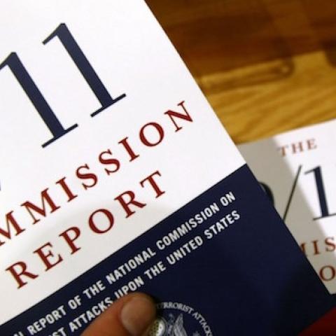 Copies of 'The 9/11 Commission Report' are seen for sale at Borders Books July 22, 2004 in New York City. (Mario Tama/Getty Images)