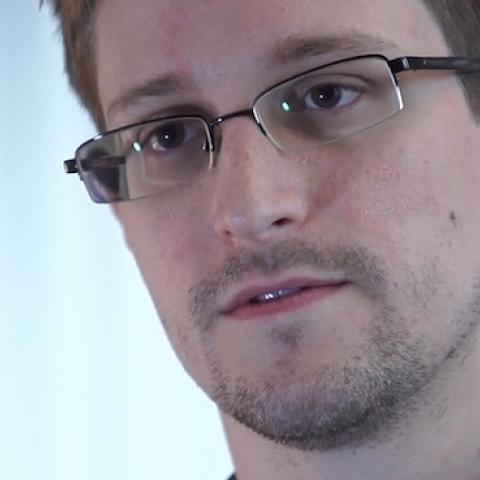 Edward Snowden speaks during an interview in Hong Kong. (The Guardian via Getty Images)
