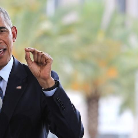 President Barack Obama deliver remarks with Vice President Joe Biden in Orlando, Fla., on Thursday, June 16, 2016. (Joe Burbank/Orlando Sentinel/TNS via Getty Images)