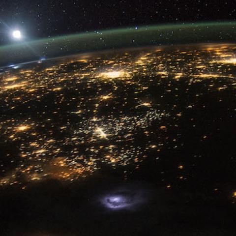 Photograph of a sunrise over the Western United States, taken by astronaut Scott Kelly on the International Space Station. Photo Credit: NASA