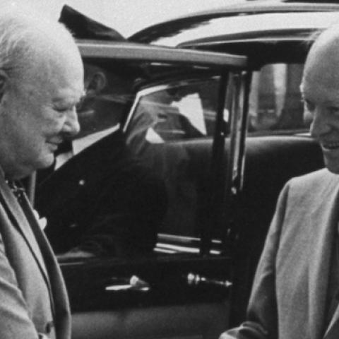 (L-R) Sir Winston Churchill & Pres. Dwight D. Eisenhower. (George Skadding/The LIFE Picture Collection/Getty Images)