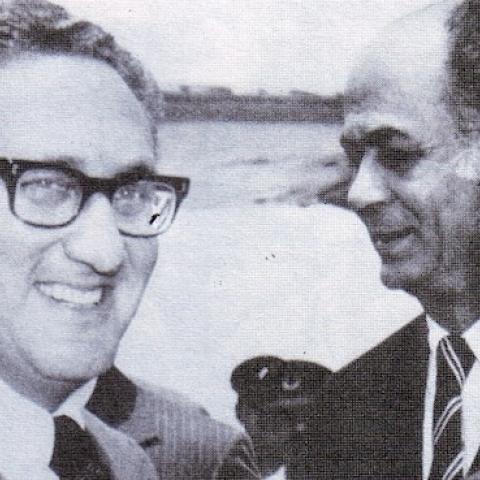 Pakistan's Ambasssador Agha Hilaly receives Henry Kissinger at Chaklala Airport, July 8, 1971. (Dr Ghulam Nabi Kazi/Flickr)