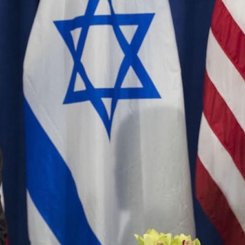 Prime Minister of Israel Benjamin Netanyahu speaks to U.S. President Barack Obama during a bilateral meeting at the Lotte New York Palace Hotel, September 21, 2016 in New York City. (Drew Angerer/Getty Images)