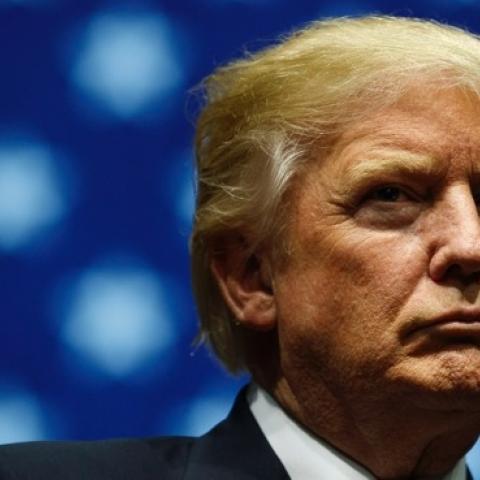 President Elect Trump Continues His 'Thank You Tour' In Grand Rapids, Michigan  GRAND RAPIDS, MI - DECEMBER 9: President-elect Donald Trump looks on during a rally at the DeltaPlex Arena, December 9, 2016 in Grand Rapids, Michigan. (Drew Angerer/Getty Ima