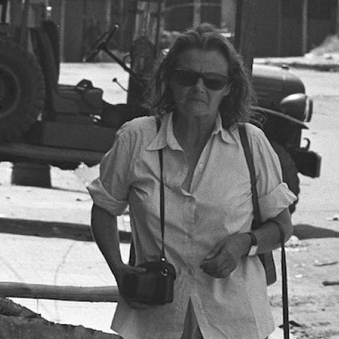 Clare Hollingworth, Daily Telegraph military correspondent in Saigon, Vietnam, June 1968.  (manhhai/Francois Sully/Flickr)