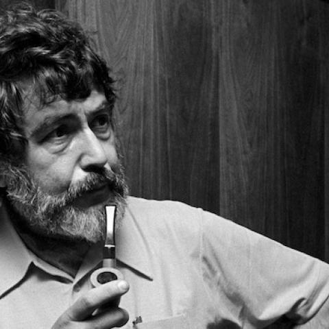 American historian, novelist and music critic Nat Hentoff at a Mobil taping at Cinema Sound recording studio on July 30, 1974 in New York City. (Waring Abbott/Getty Images)