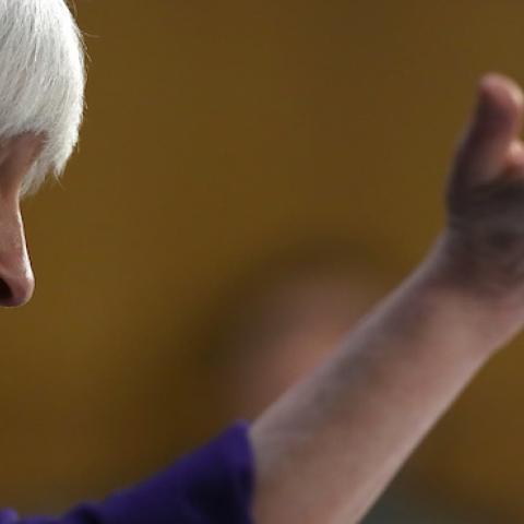 Federal Reserve Board Chairwoman Janet Yellen testifies before the Senate Banking, Housing and Urban Affairs Committee February 14, 2017 in Washington, DC. (Win McNamee/Getty Images)