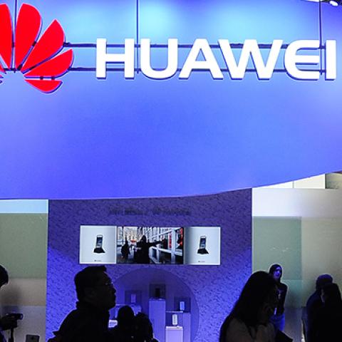 A general view of the Huawei stand, during the Mobile World Congress, on February 27, 2017 in Barcelona, Spain  (Joan Cros Garcia/Corbis via Getty Images)