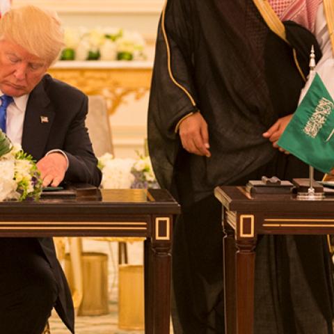 President Trump and King Salman of Saudi Arabia sign a Joint Strategic Vision Statement in Riyadh, May 20, 2017 (Whitehouse.gov)