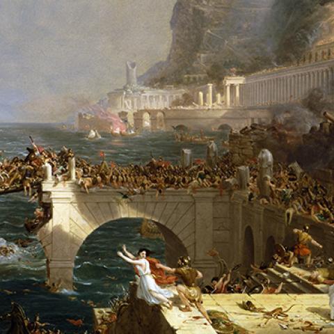 The Course of Empire - Destruction, Thomas Cole, 1836, New York Historical Society (CG Wilson/Corbis via Getty Images)