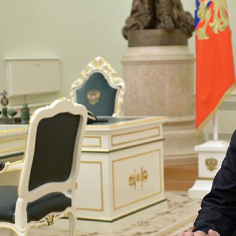 Russian President Putin meets with President of the Republika Srpska in Bosnia and Herzegovina Milorad Dodik in Moscow, September 22, 2016 (ALEKSEY NIKOLSKYI/AFP/Getty Images)
